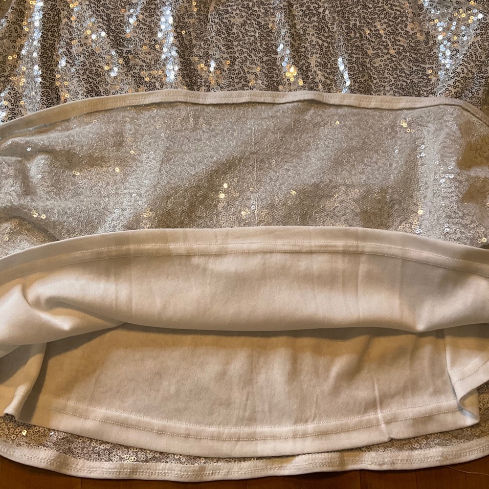 GRACE KARIN Womens Sz L Sequin Bow Tie Neck Blouse Shirt Sparkle Christmas Party - Picture 11 of 11